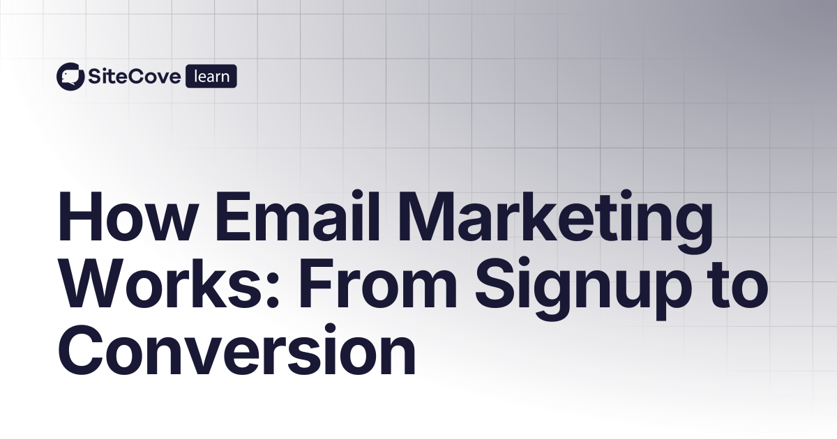 How Email Marketing Works: From Signup to Conversion | SiteCove ...
